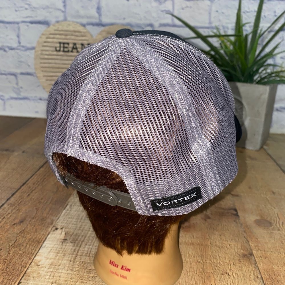 Vortex Gray Black Snapback Adjustable Hat - image 2